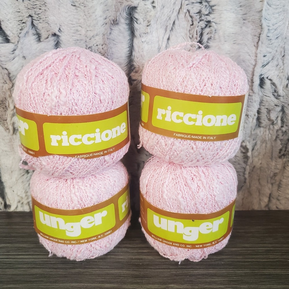 4 Balls Unger Riccione Yarn #405 Light Pink Same Dye Lot #2411‎